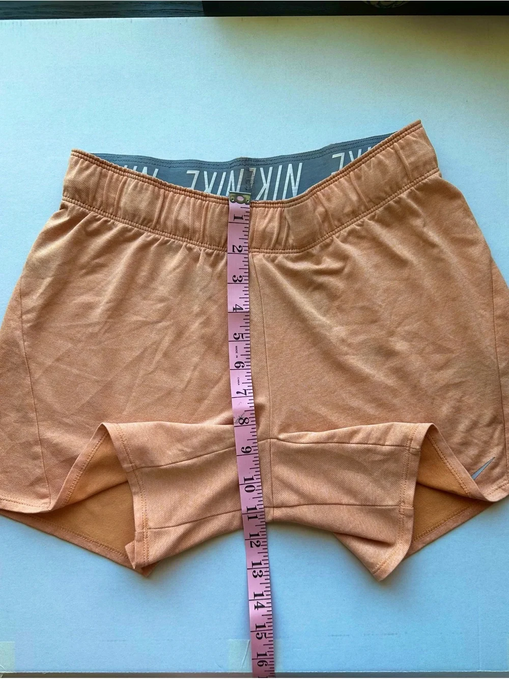 Nike Peach and Gray Performance Athletic Shorts Dri-FIT Running Gym Women